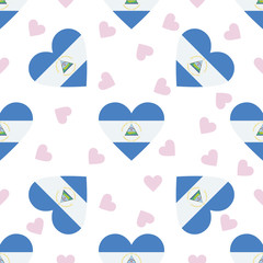 Nicaragua independence day seamless pattern. Patriotic country f