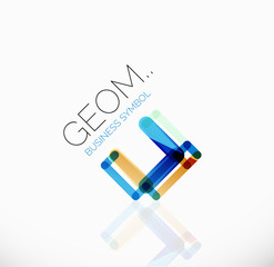 Logo, linear abstract geometric icon