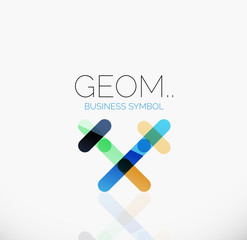 Logo, linear abstract geometric icon