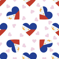 Philippines independence day seamless pattern. Patriotic country