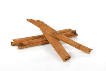 cinnamon isolated on white background
