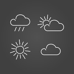 Weather set icons draw effect