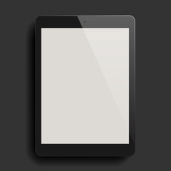 Background with blank tablet computer