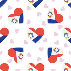 Sint Maarten independence day seamless pattern. Patriotic countr