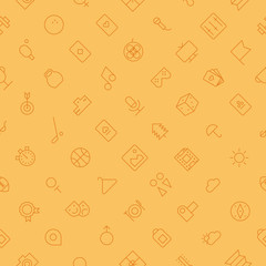 Seamless background pattern for leisure and travel