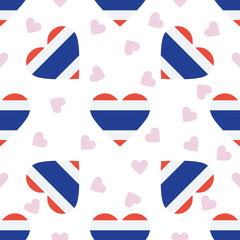 Thailand independence day seamless pattern. Patriotic country fl