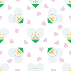 Tajikistan independence day seamless pattern. Patriotic country