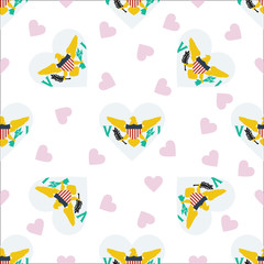 U.S. Virgin Islands independence day seamless pattern. Patriotic