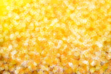 Empty perspective room with sparkling bokeh wall and wooden floo