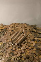bilon, rozsypane drobne pieniądze © mkarpiel