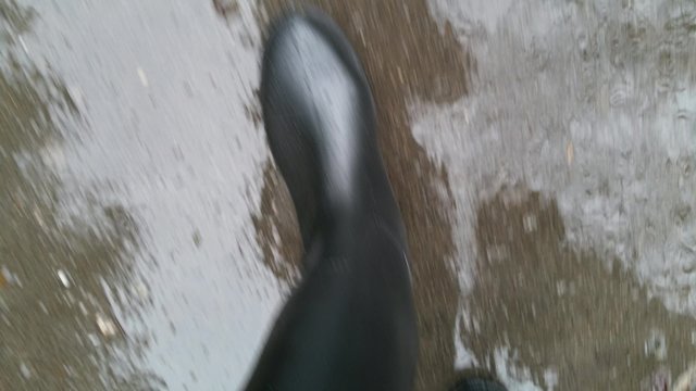 Woman with rain boots