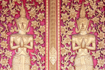 thai mural door