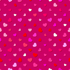 Seamless pattern with hearts