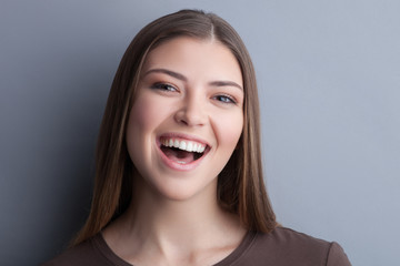 Cute young girl with pretty smile