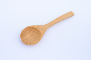 Wooden Spoon on white background