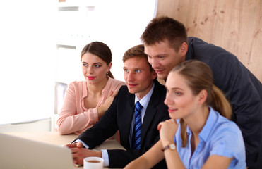 Fototapeta premium Business meeting - manager discussing work with his colleagues