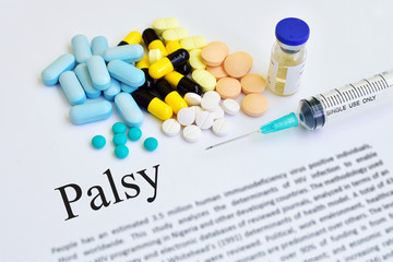 Syringe with drugs for palsy treatment