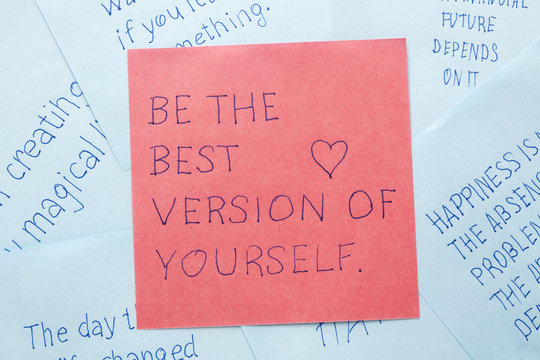 Sticky note with text be the best version of yourself
