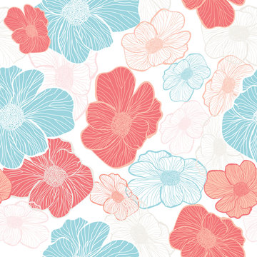 Floral seamless pattern. © Artlu