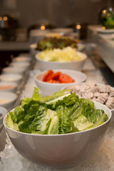 fresh vegetable salad in a bowl
