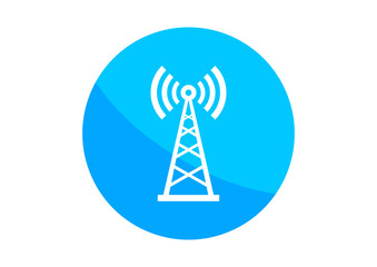 Round transmitter icon on white background