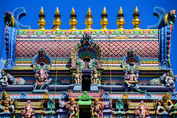 Fototapeta premium Hindu temple in Victoria, Mahe, Seychelles