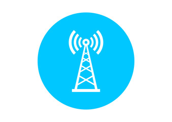 Round transmitter icon on white background