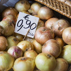 Many onions in the veranda