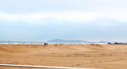 Deserted beach.