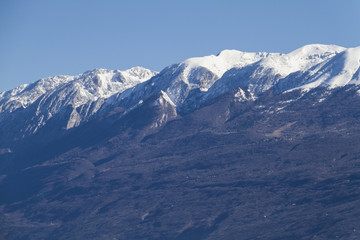 Fototapeta na wymiar snowy mountain