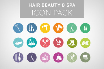 Hair beauty and spa icon set vol.3