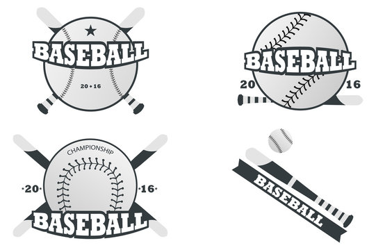 baseball logo. set of vector emblems.