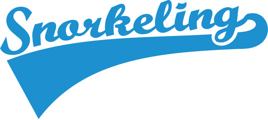 Snorkeling retro word