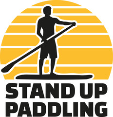Stand up paddle icon
