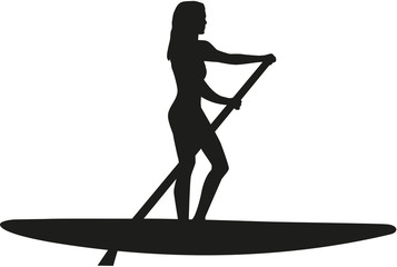 Stand up paddle woman