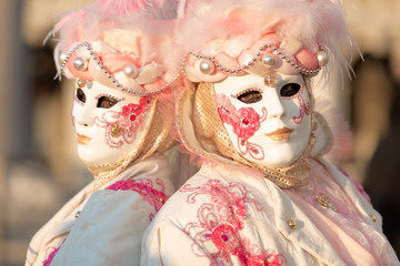 Pair of masks in Venice