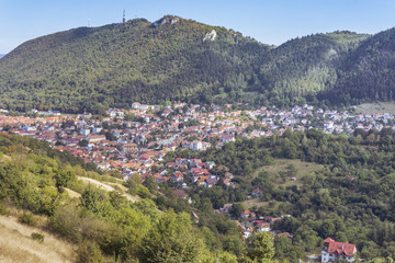 Obraz premium Panorama of the downtown area of Brasov city in Transylvania, Romania
