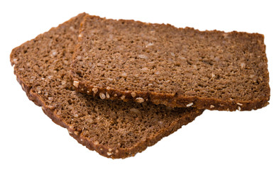 Brown Bread isolated on white