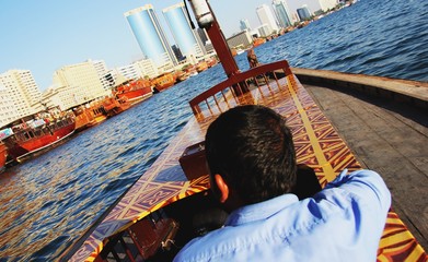 Fahrt auf dem Creek - Dubai, Vereinigte Arabische Emirate.
