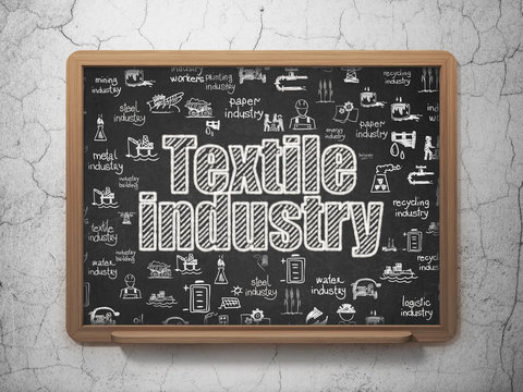 Industry concept: Textile Industry on School Board background