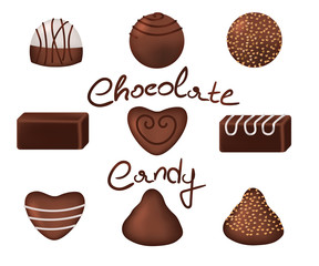 Chocolate candies set