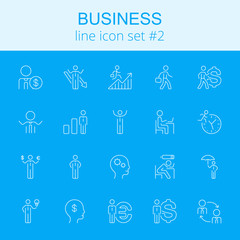 Business icon set.