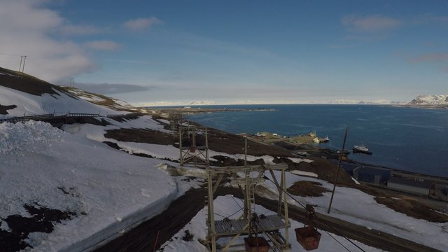 Mining infrastructure in Svalbard aerial 2.7K ungraded