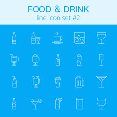 Food and drink icon set.