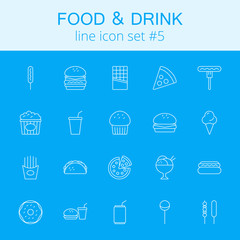 Food and drink icon set.
