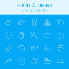 Food and drink icon set.