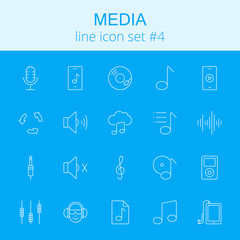 Media icon set.
