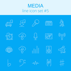 Media icon set.
