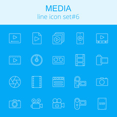 Media icon set.