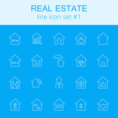 Real estate icon set.